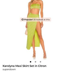 superdown Lime Green Maxi Set